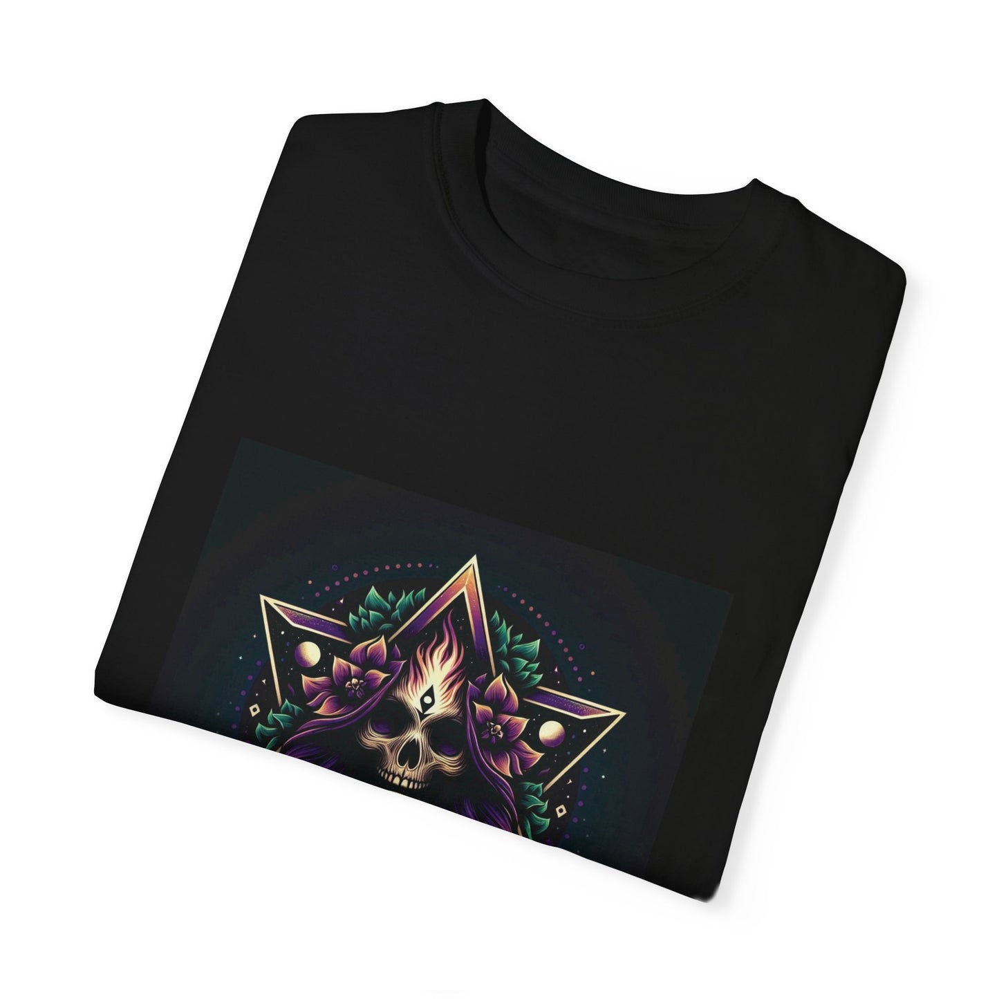 Mystical Star Unisex Garment-Dyed T-Shirt for Spiritual Seekers