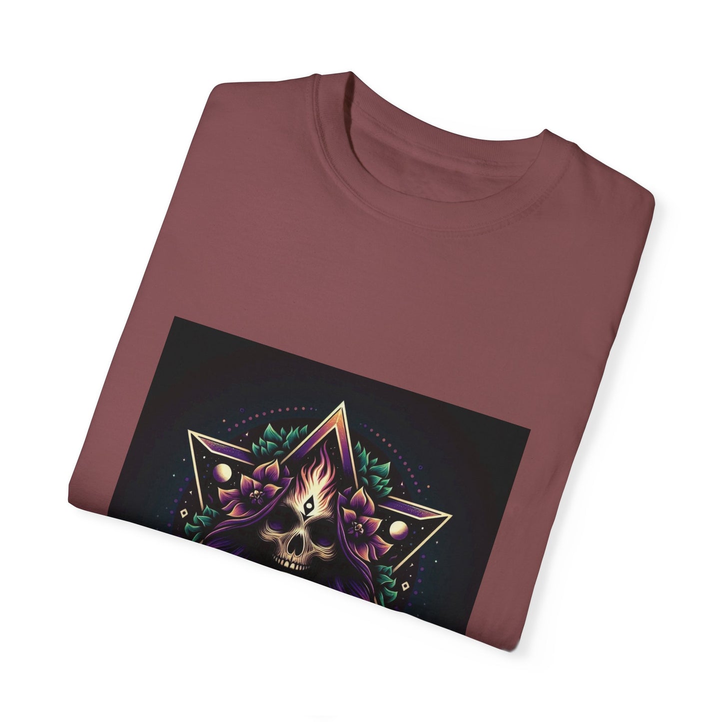 Mystical Star Unisex Garment-Dyed T-Shirt for Spiritual Seekers