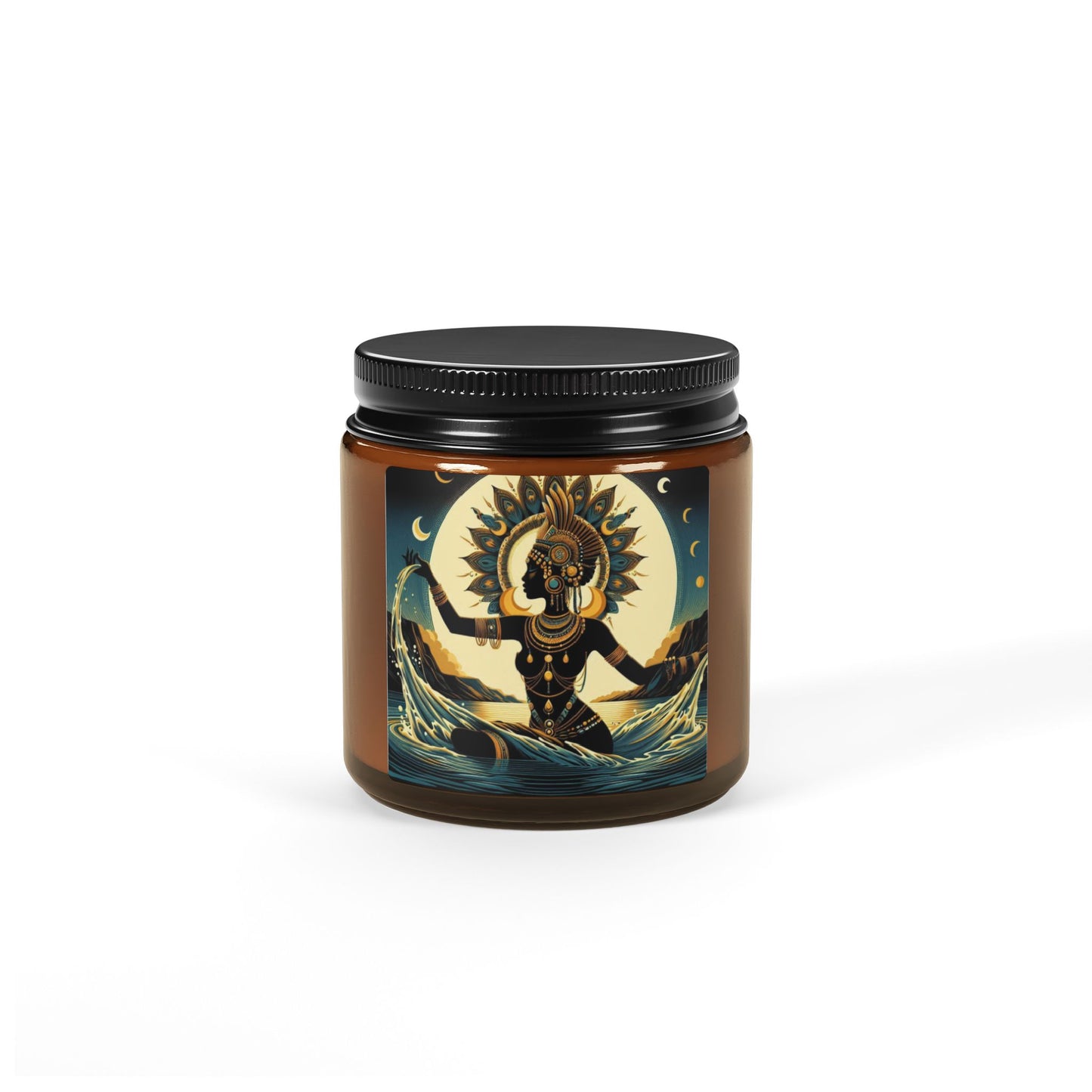 Scented Soy Candle (Multi-Size, Amber Jar)