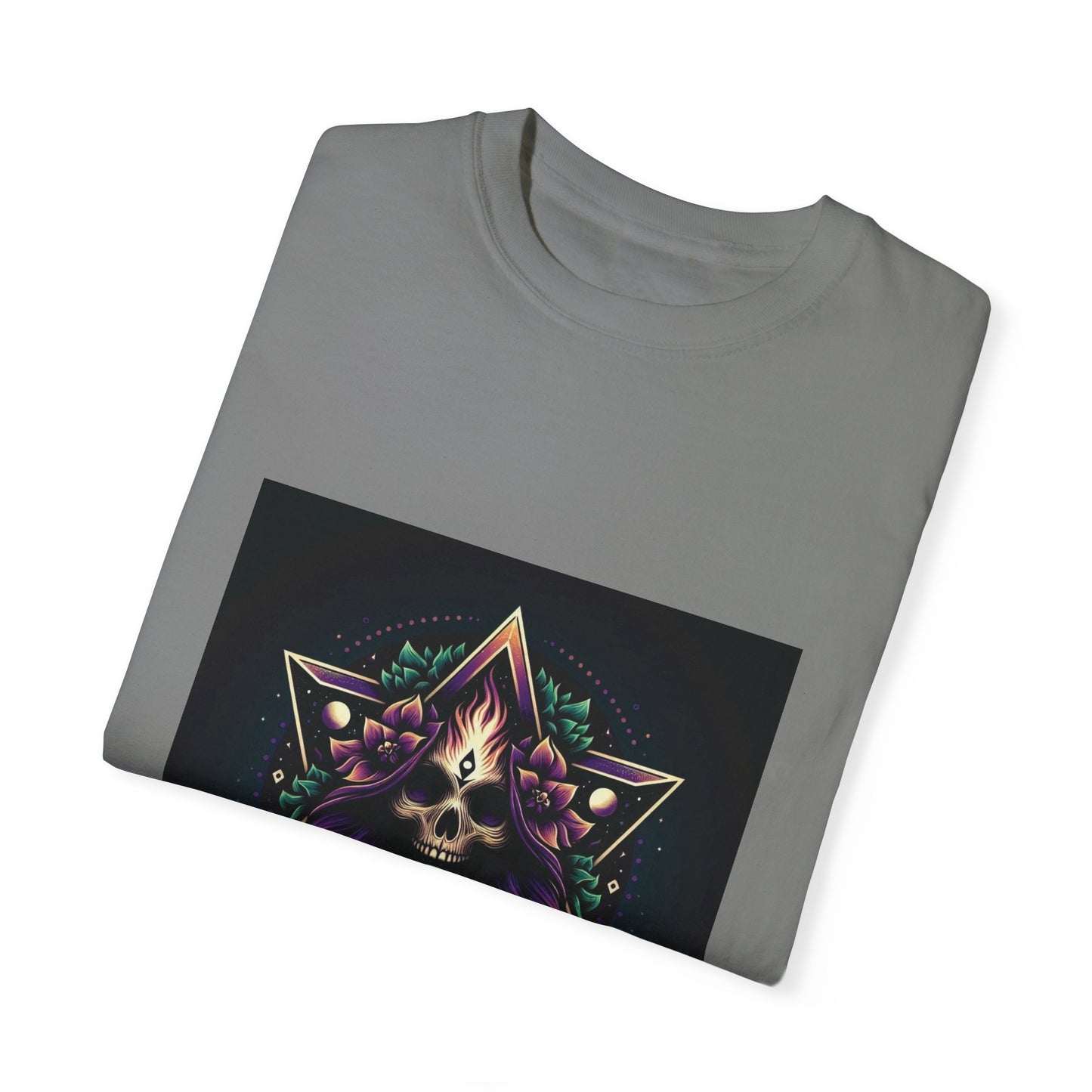 Mystical Star Unisex Garment-Dyed T-Shirt for Spiritual Seekers